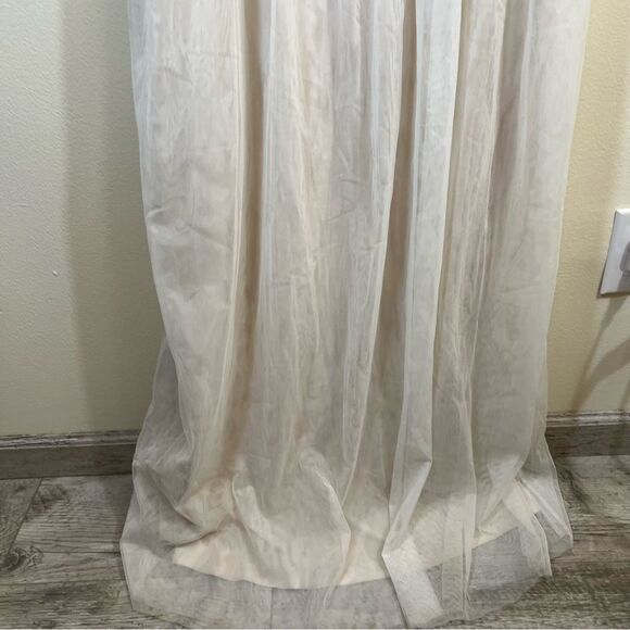 BHLDN Anthropologie Sinclair Beaded Long Sleeve Wedding Dress 14 - Picture 5 of 16